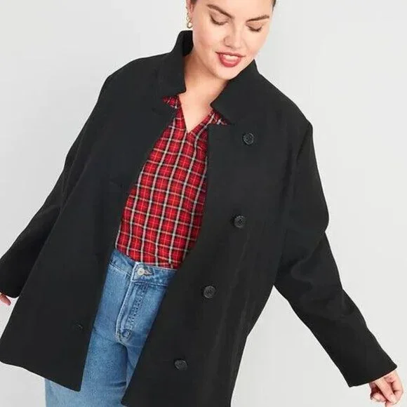 NWT Old Navy Soft-Brushed Button-Front Car Coat - Picture 6 of 6